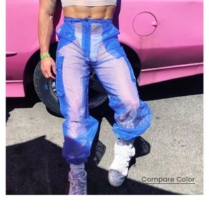 NEW blue mesh pant